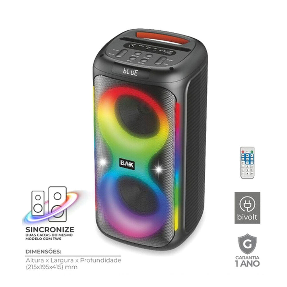 Caixa de Som Portátil Bluetooth BAK 300W SW2511