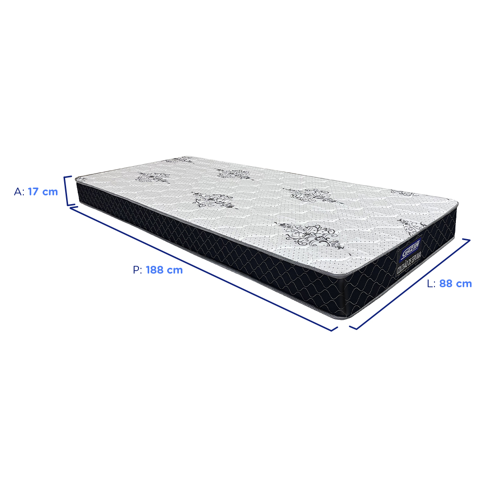 Colchão Solteiro Espuma D33 Gazin Supreme 88x188cm