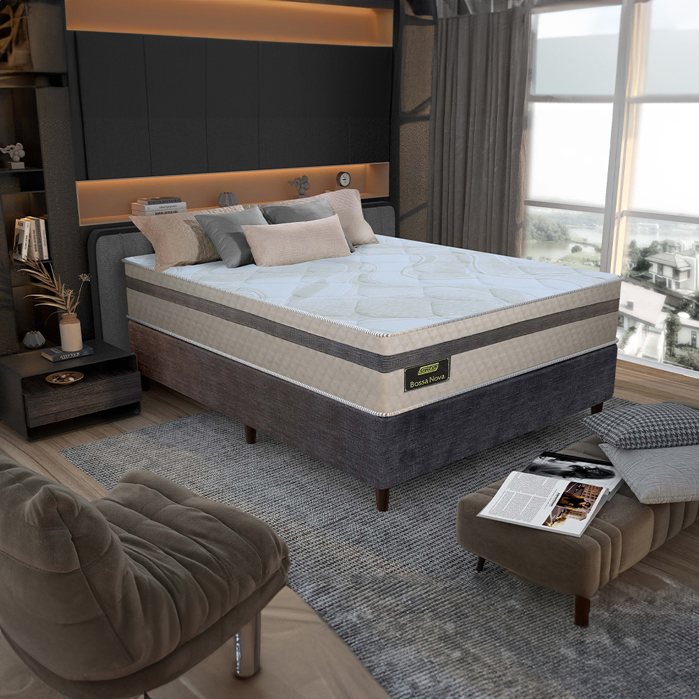Colchão Cama Box Gazin Molas BlueWave Casal Bossa Nova 138x188