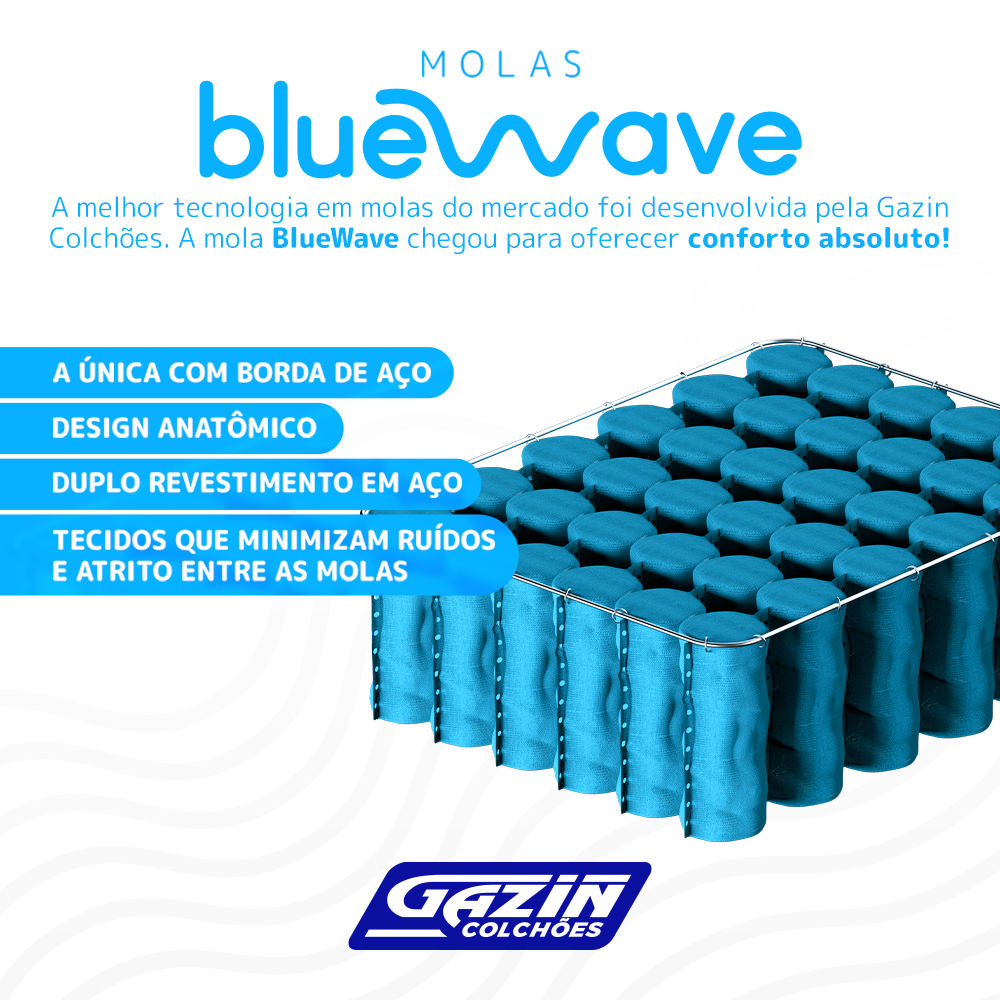 Colchão Casal Molas BlueWave Gazin Dijon 138x188