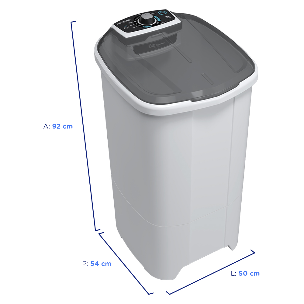 Tanquinho Newmaq 10kg Semiautomático com Big Dispenser