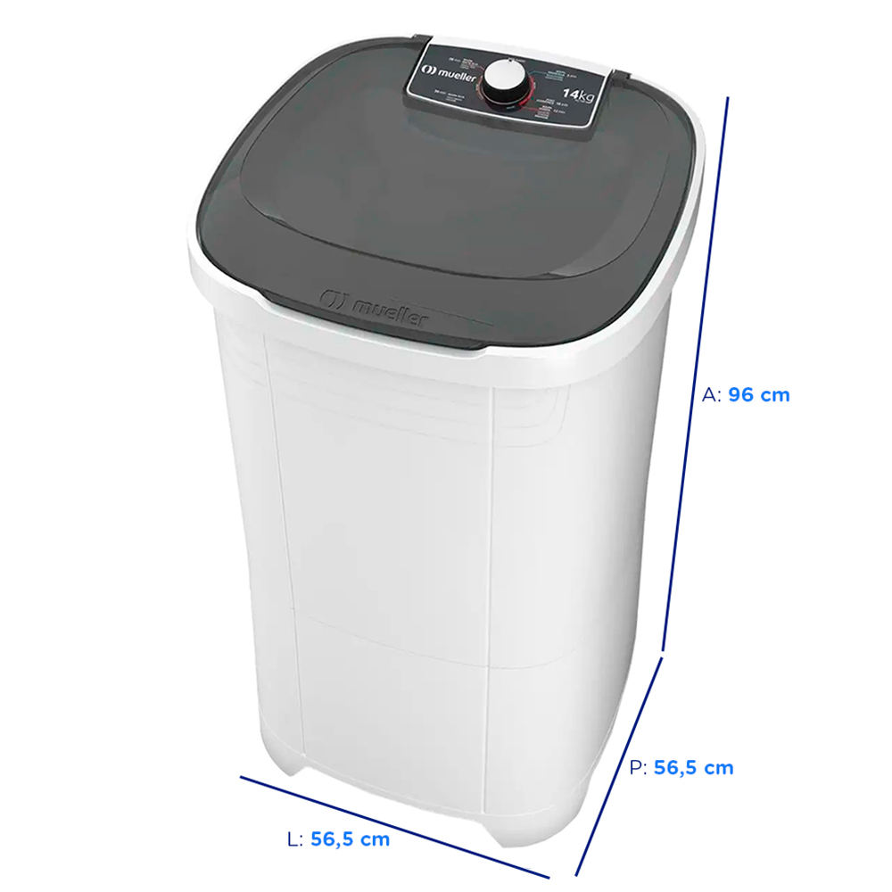 Tanquinho Mueller 14kg Semiautomático com Agitador Removível MLT14B