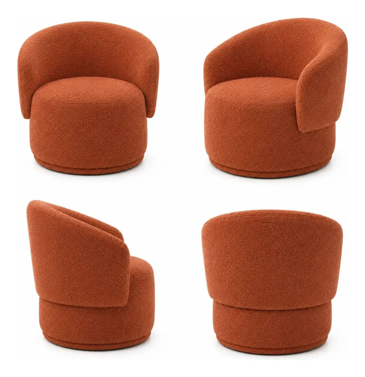 Poltrona Orgânica Beatriz Bouclé Terracota Conforto E Estilo