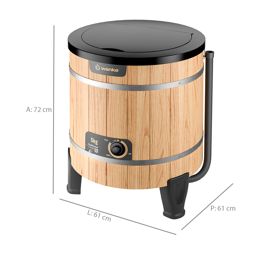 Tanquinho Wanke Tradicional 5kg Semiautomático Agitador Removível