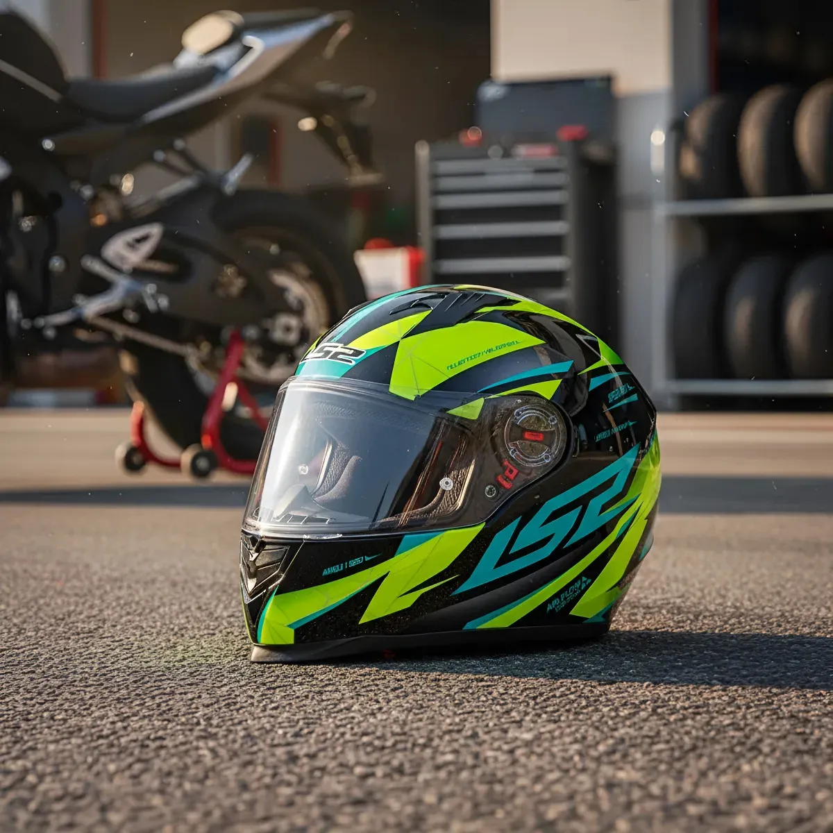 Capacete LS2 FF358 Classic Draze Preto e Amarelo Flúor