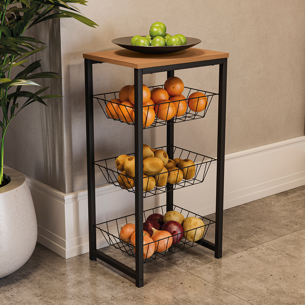 Fruteira Organizadora 40cm 3 cestos LI035 Kappesberg