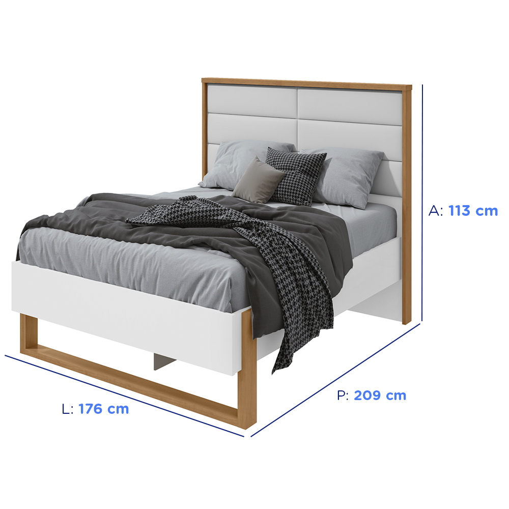 Cama Casal Freetown Lopas com Led