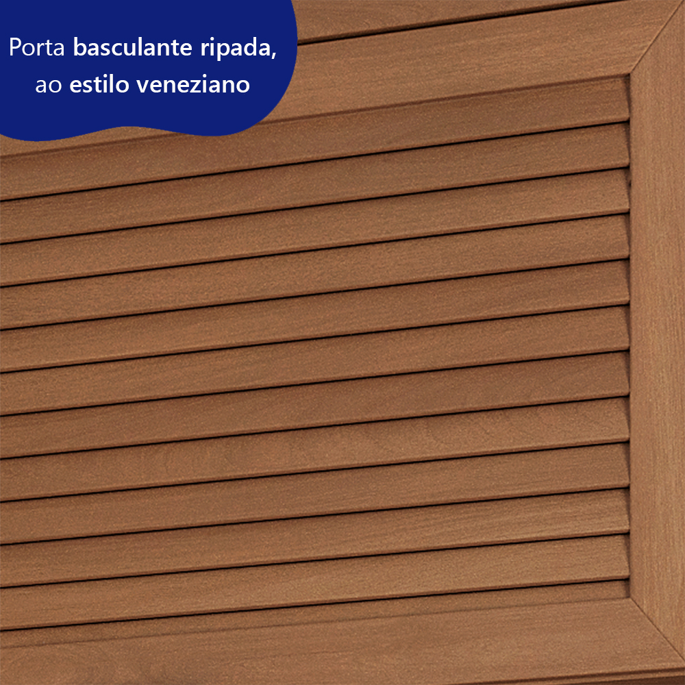 Armário Aéreo 1 Porta Basculante 120cm Macadâmia Telasul