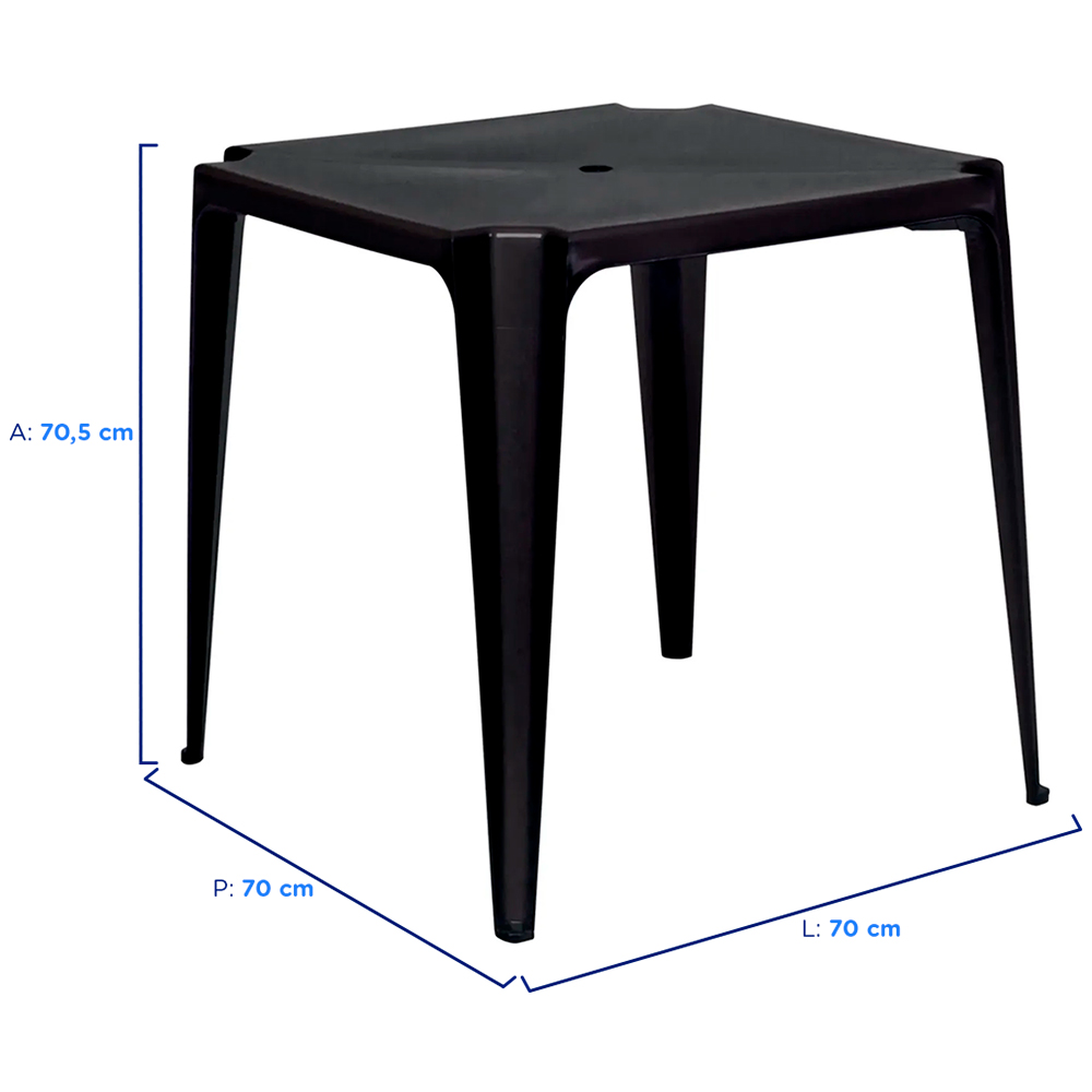 Mesa de Plástico Mor Suporta até 30kg