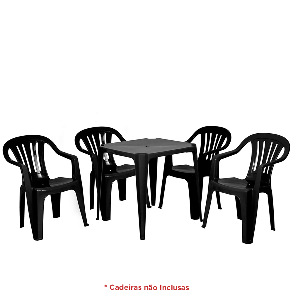 Mesa de Plástico Mor Suporta até 30kg