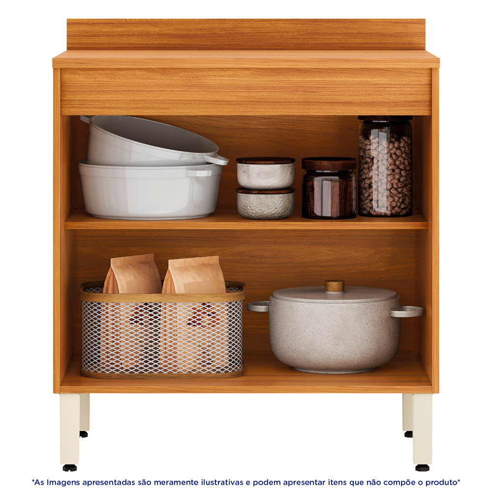 Balcão com Tampo 2 Portas 80cm Plena Demóbile