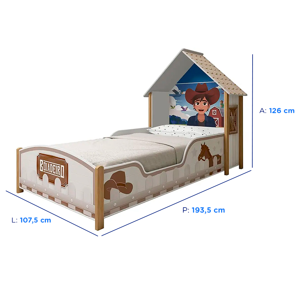 Cama Infantil Gelius Boiadeiro 90cm