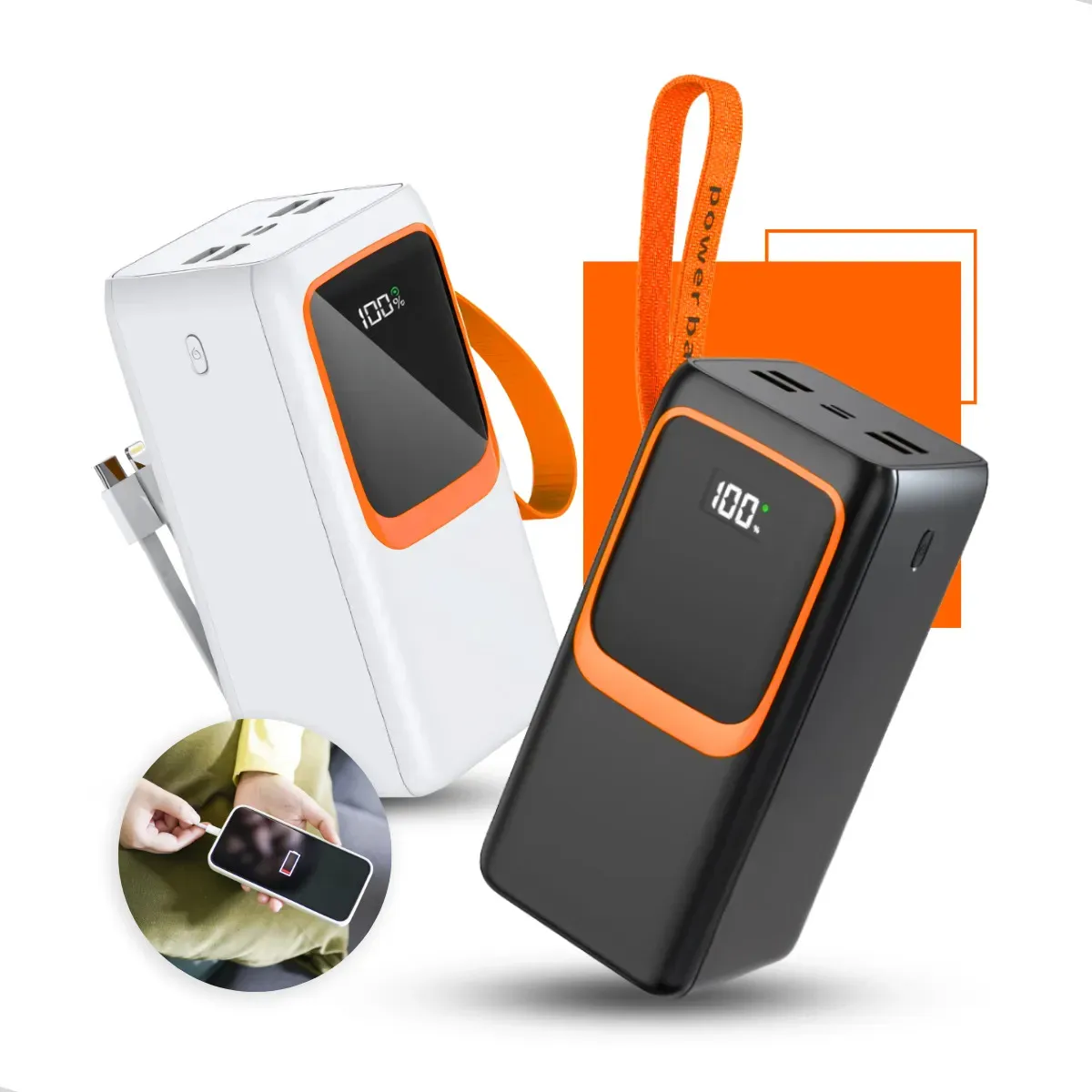 Power Bank Nixzen 50.000mAh Carregador Portátil Turbo 22,5W com Display Digital