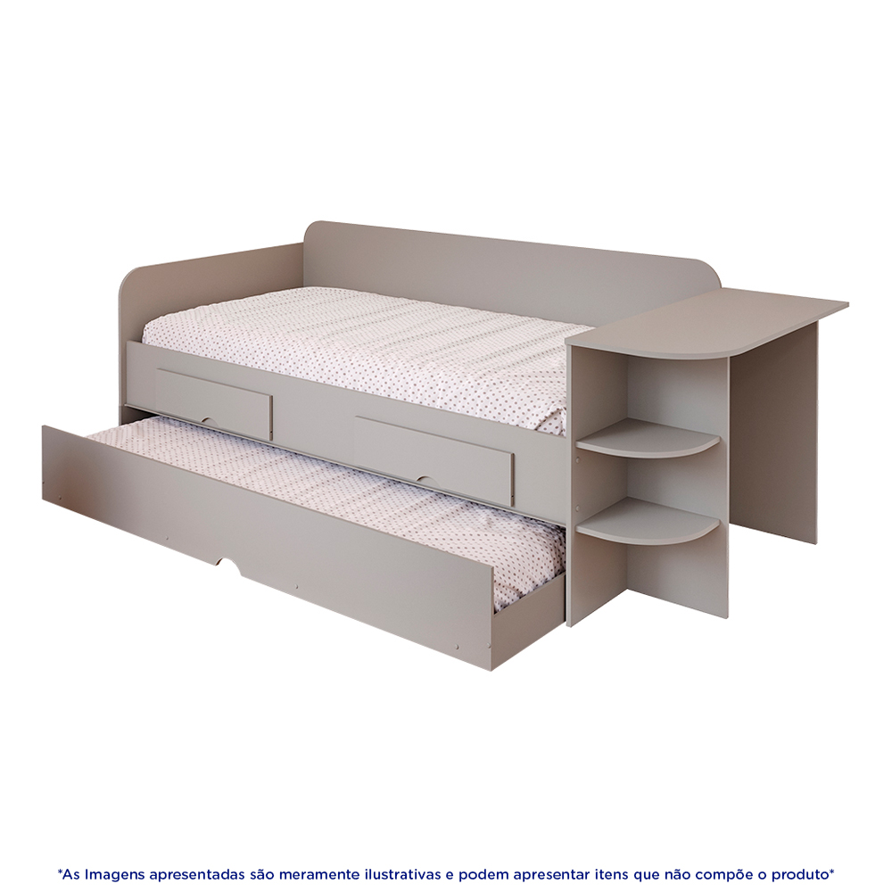 Sofá Cama Cimol Bibox Helena MDF com Escrivaninha