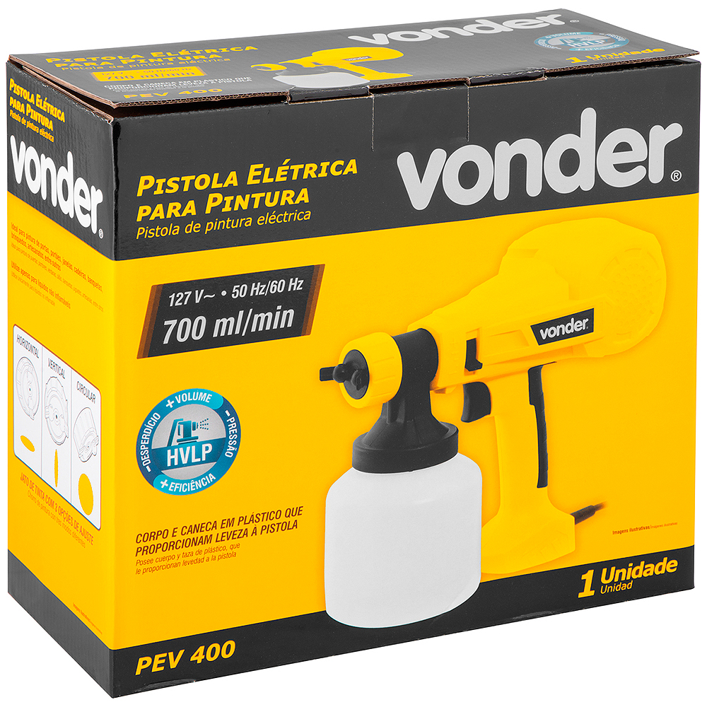 Pulverizador de Tinta Elétrico Vonder 800ml 127V PEV400