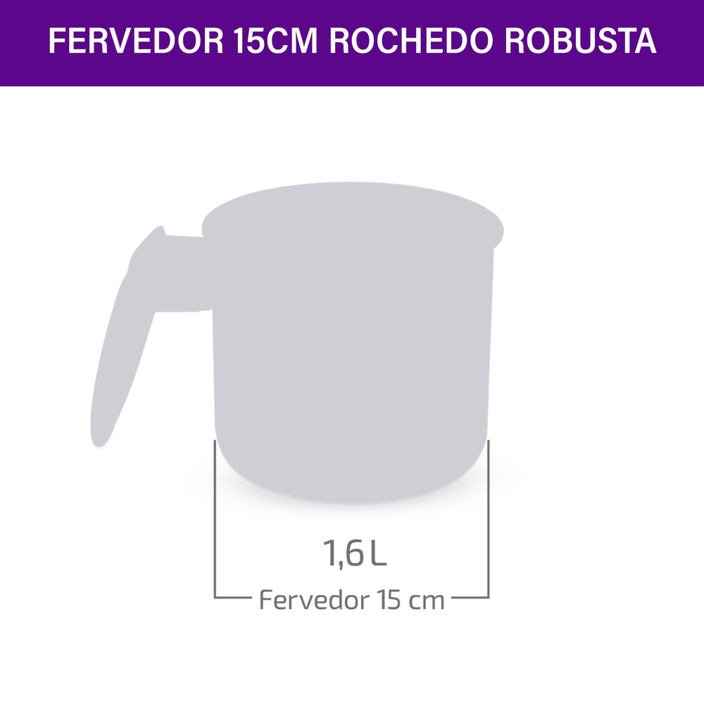 Fervedor Rochedo Robusta 1,4L 15cm Antiaderente