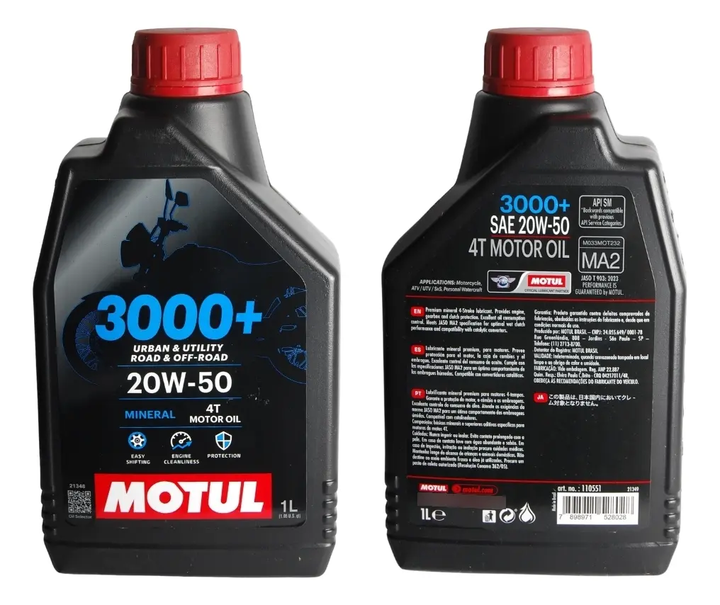 Óleo Lubrificante Motul 3000+ 20w50 Motos 1 Litro