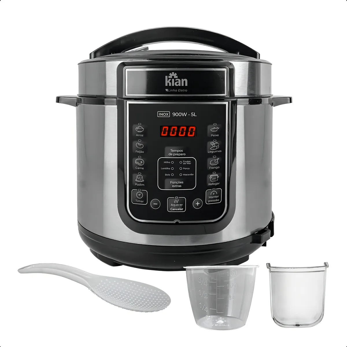 Panela De Pressão Elétrica 5 Litros Kian Inox