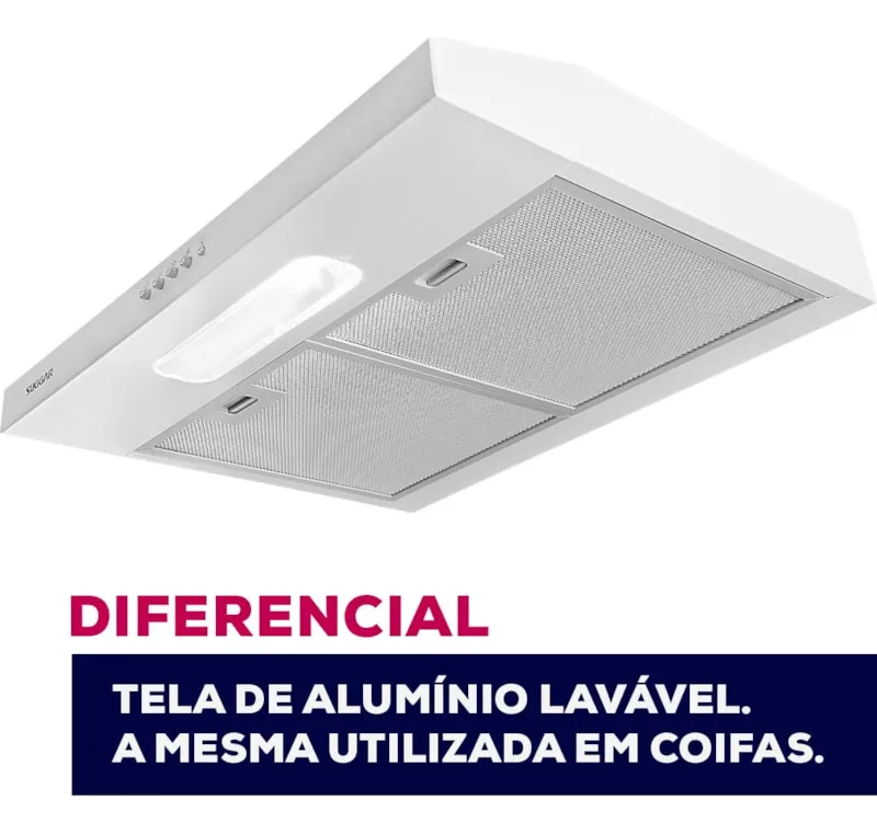 Depurador Ar Slim 60cm 3 Velocidades Suggar Branco