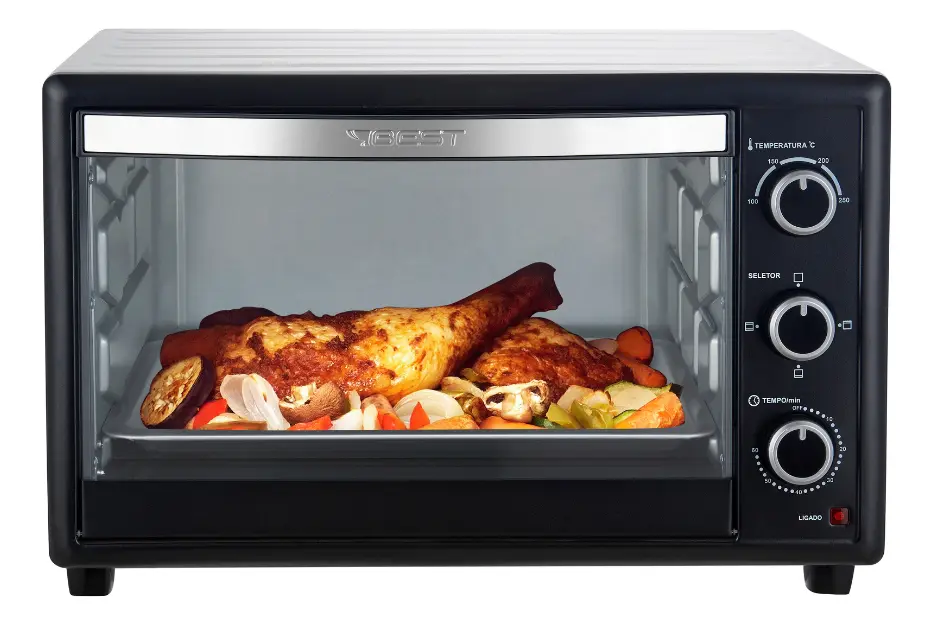Forno Elétrico 66 Litros Preto E Branco - Best