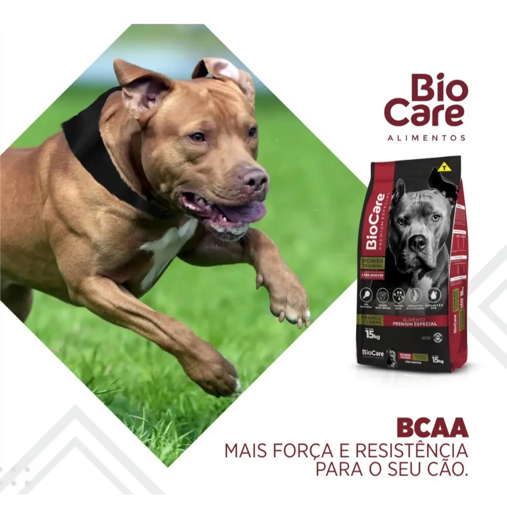 Ração Biocare Power Training Adulto 15kg 26% Proteína