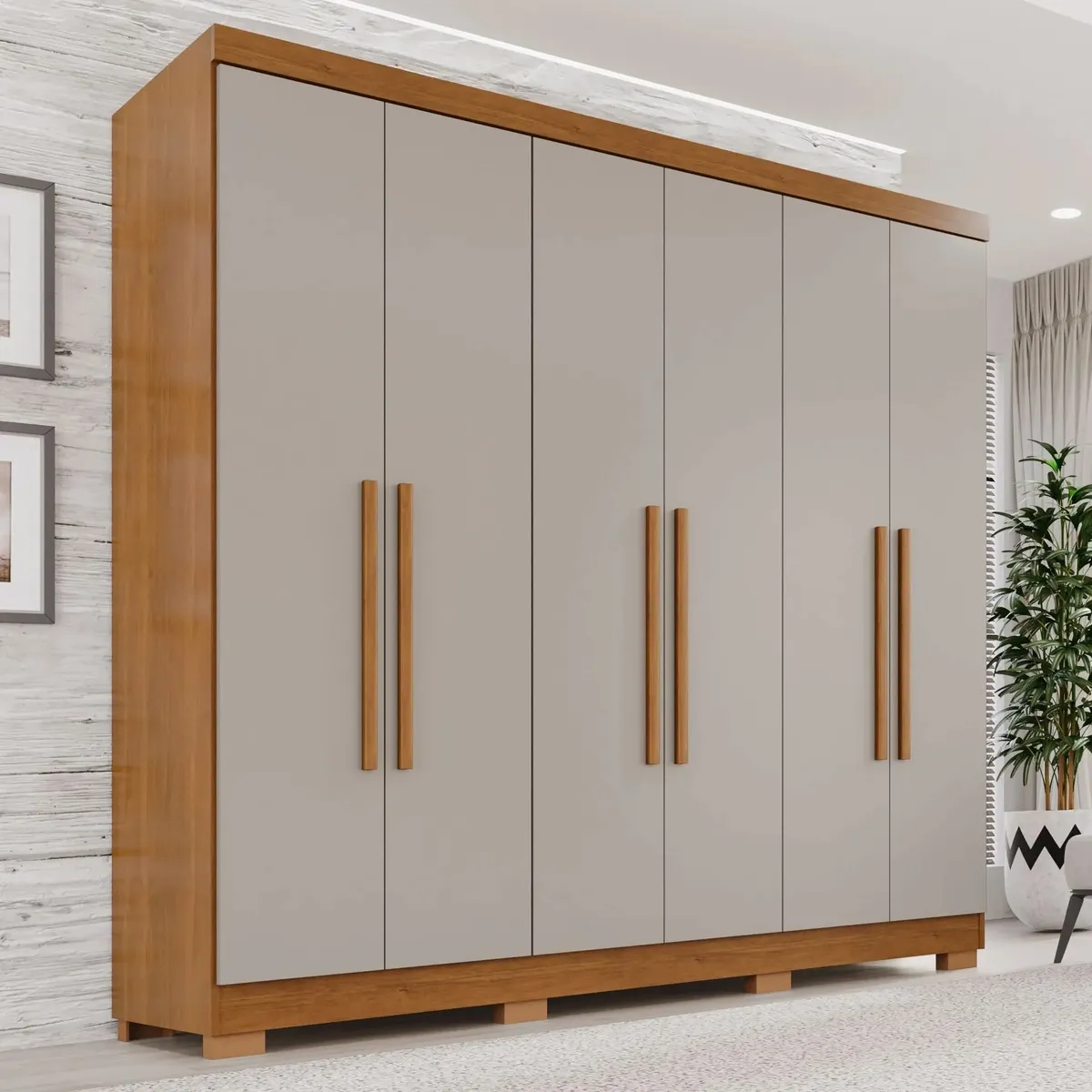 Guarda-roupa Casal 6 Portas 2 Gavetas França