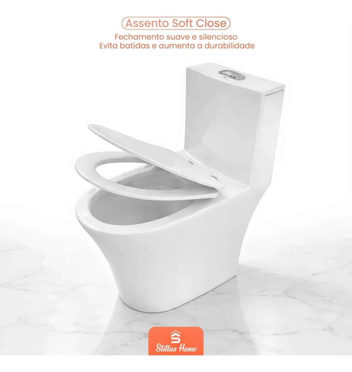Vaso Sanitário Monobloco Caixa Acoplada Privada Paris Branco