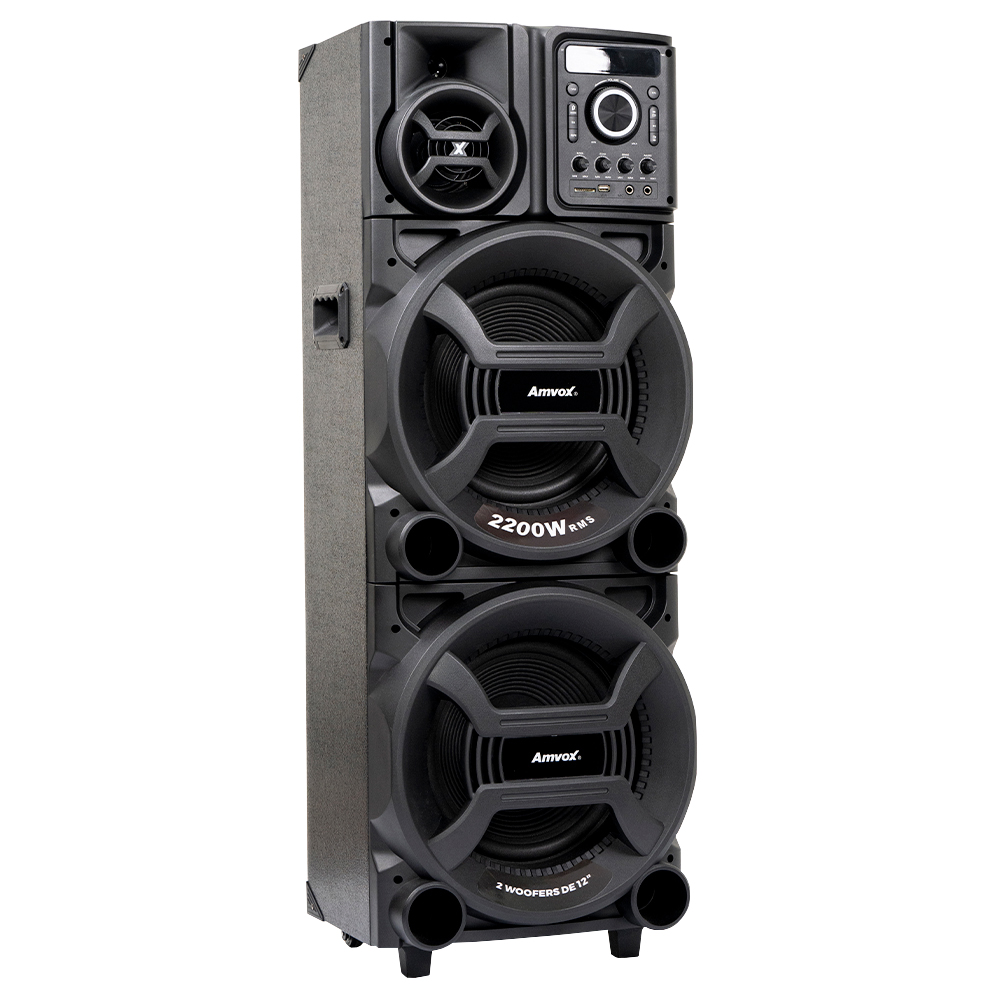 Caixa de Som Amplificada Amvox Pesadão ACA 2201 2200W Bluetooth com LED