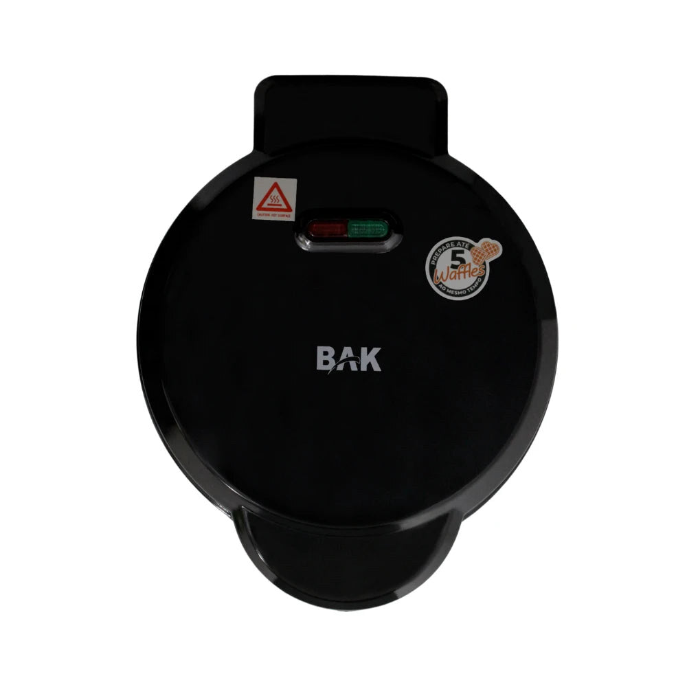 Máquina de Waffle BAK 800W para 5 Waffles