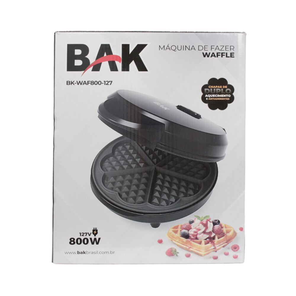 Máquina de Waffle BAK 800W para 5 Waffles