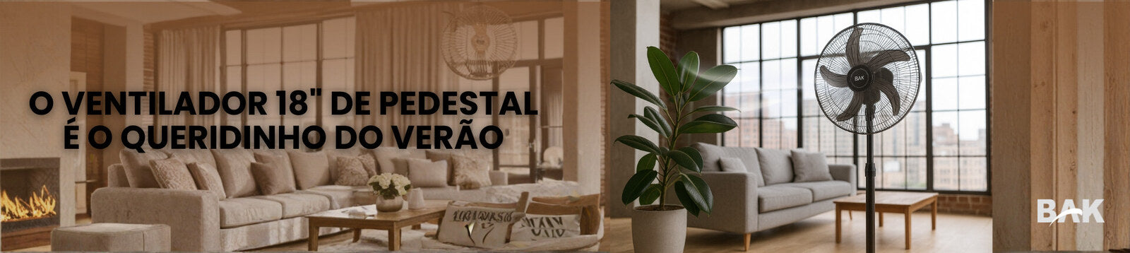 Ventilador de Pedestal BAK 18" 5 Pás 65W BK-1865